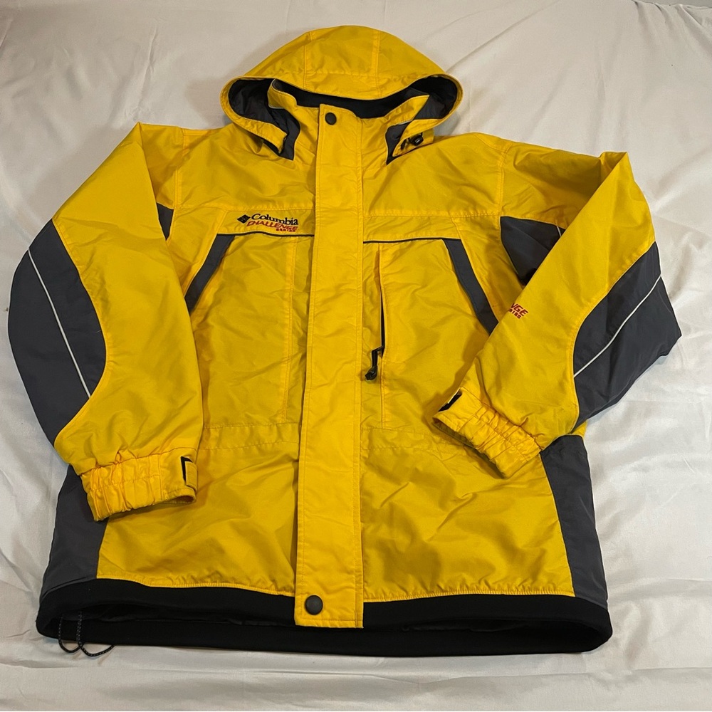 Columbia Challenge Series Interchange Jacket Mens Medium Yellow Gray‎